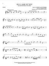 Phantom of the Opera broadway show solos for violin sheet music