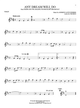 Joseph broadway show solos for violin sheet music