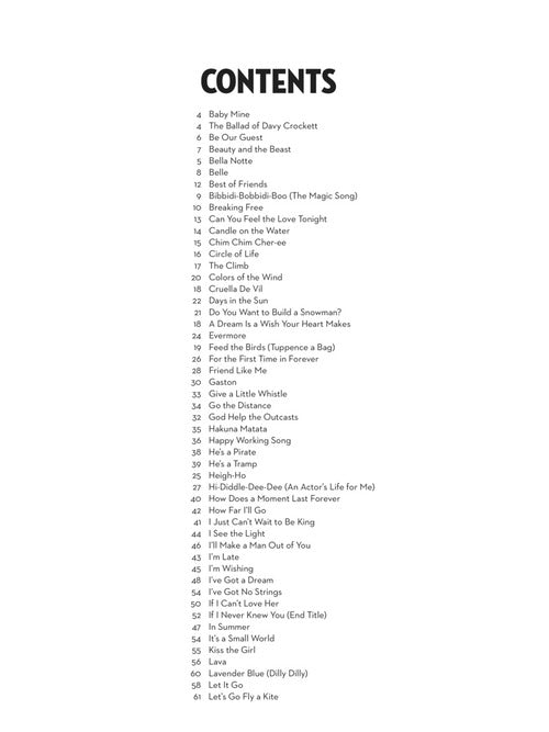 101 hit disney songs for solo clarinet sheet music