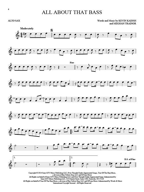 All about that bass solo for alto sax sheet music