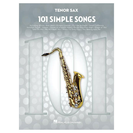 101 simple songs for tenor sax sheet music cover