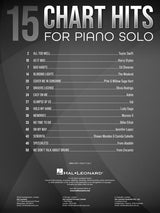 15 chart hits for piano sheet music solos