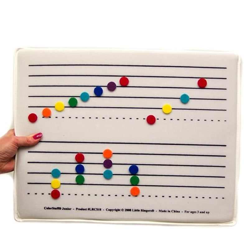 Teach children how to read music with felt staff 