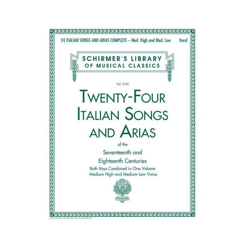 Learn to sing with 24 Italian songs sheet music 