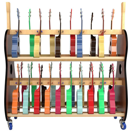 The Band Room™  Mobile Ukulele Storage Rack Music Teachers