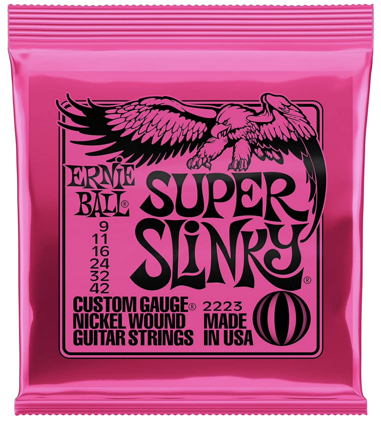 Cordes pour guitare électrique Ernie Ball 2223 Super Slinky Nickel Wound - .009-.042 