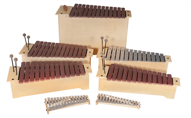 Set of 7 Sonor orff instruments bundle for xylophone and glockenspiels