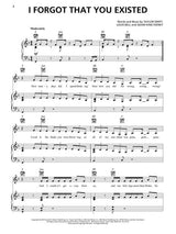 I forgot that you existed by taylor swift piano sheet music