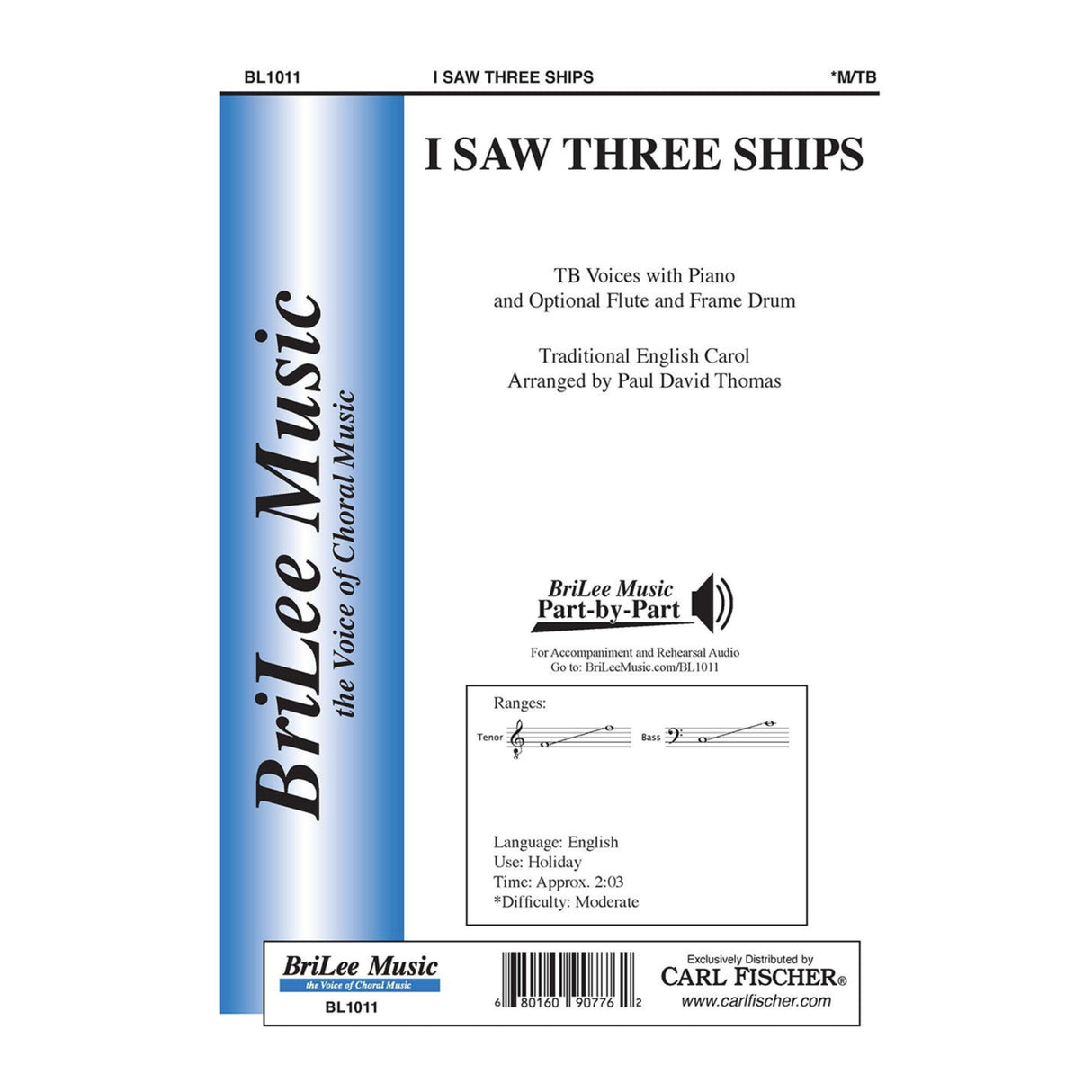 I saw three ships christmas choir sheet music