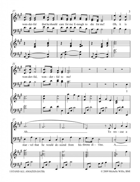 I stand all amazed hymn arrangement for church sheet music