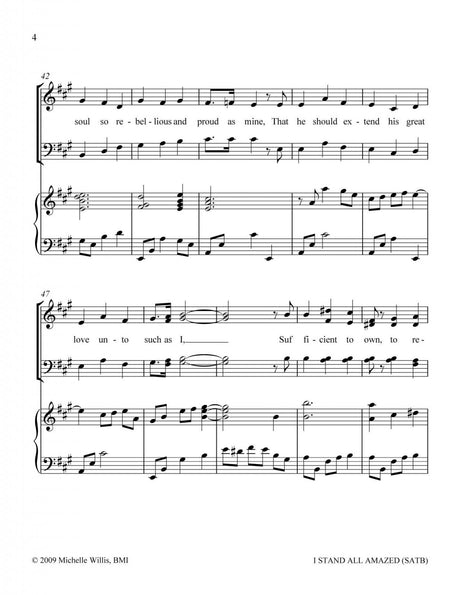 I stand all amazed hymn for church sheet music