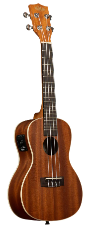 kala brand ukulele with satin mahogany concert eq