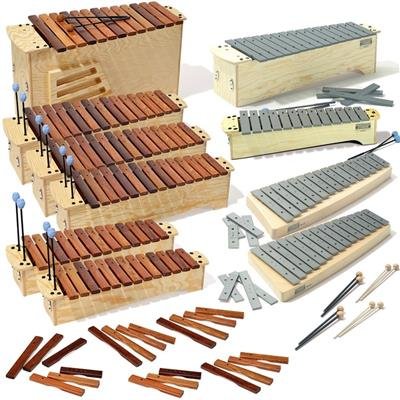 Set of 10 sonor orff instruments for classroom bundle