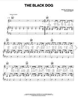 The black dog by taylor swift sheet music for piano, guitar and vocal