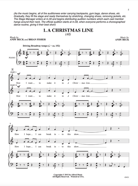 a christmas line kids musical for the holiday