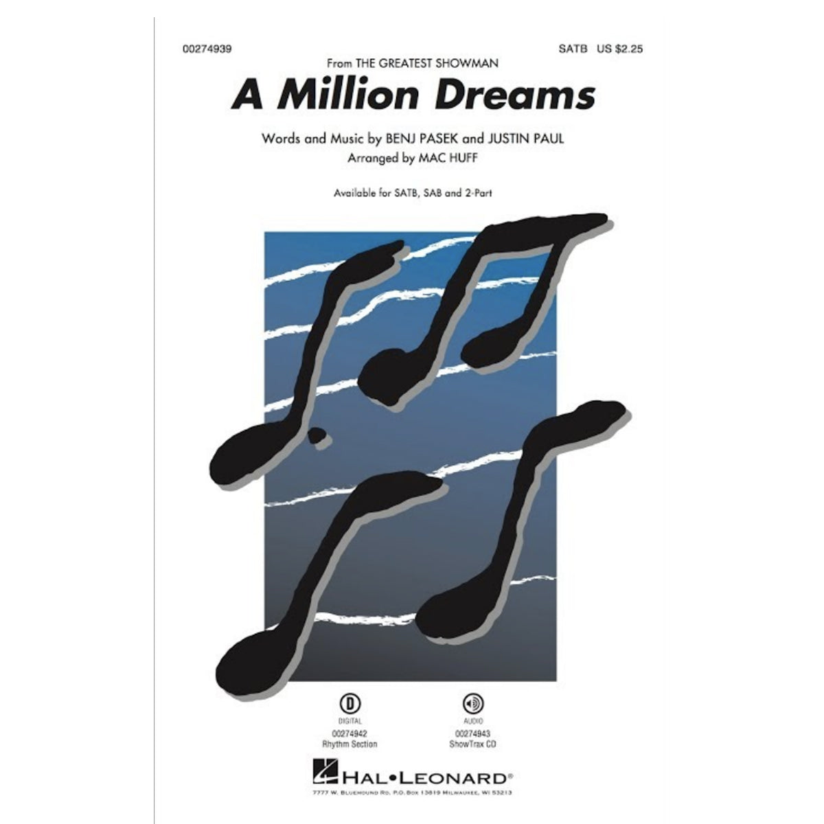 A million dreams from the greatest showman sheet music