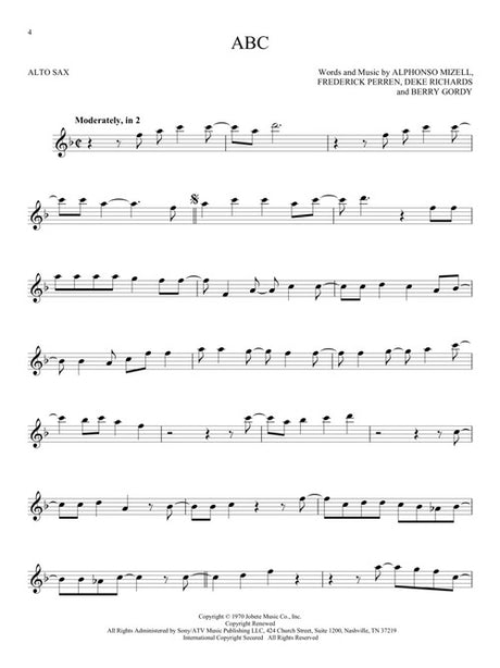 abc for alto sax sheet music by michael jackson 5