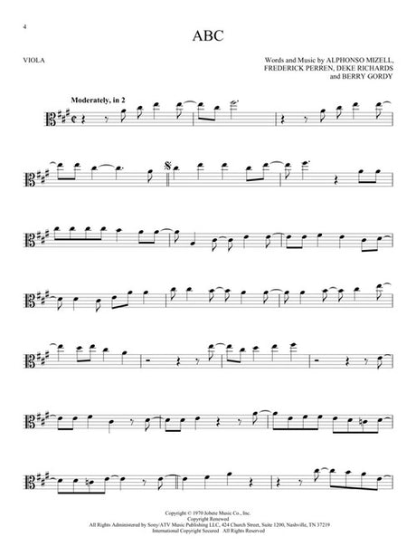 abc by jackson 5 sheet music for viola solo