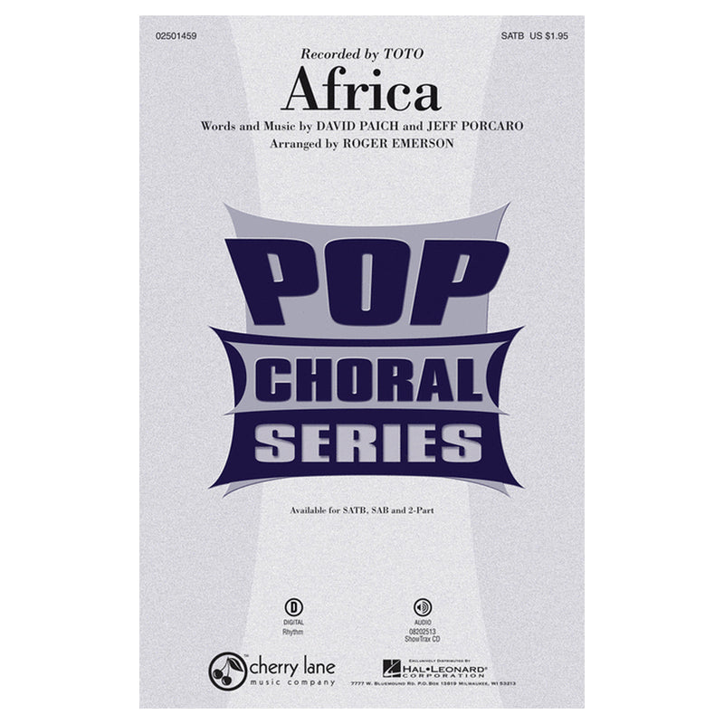 Africa by Toto for SATB Choir Sheet Music