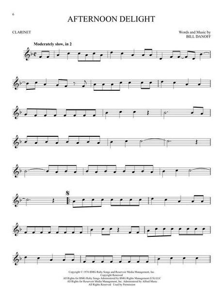 afternoon delight sheet music for flute