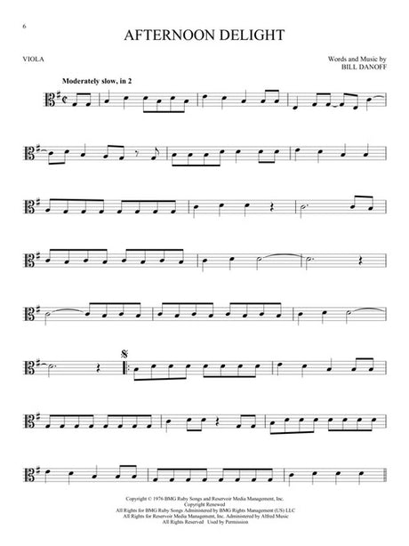 afternoon delight sheet music for viola solo