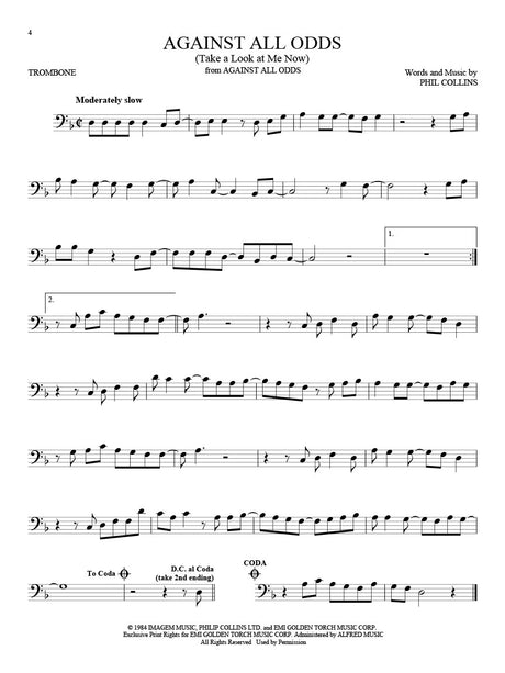 Against all odds solo for trombone sheet music