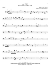 alfie solo for cello sheet music