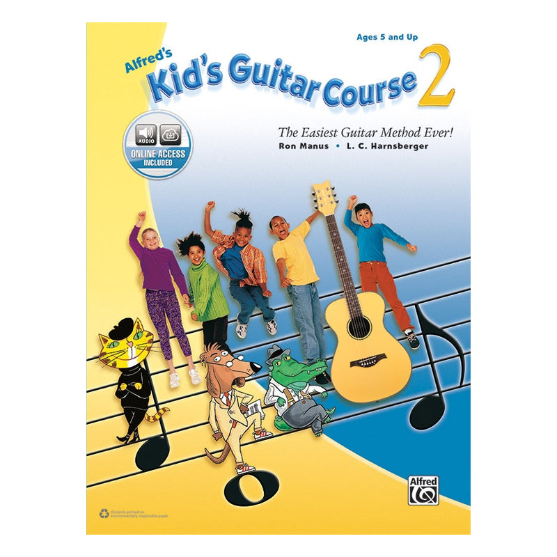 Kids learn to play guitar with Alfred course