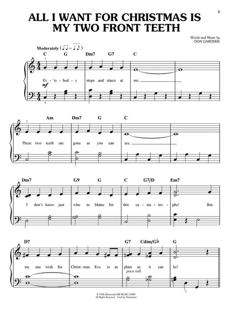 all I want for christmas easy piano sheet music