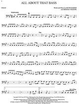 All about that bass solo for cello sheet music