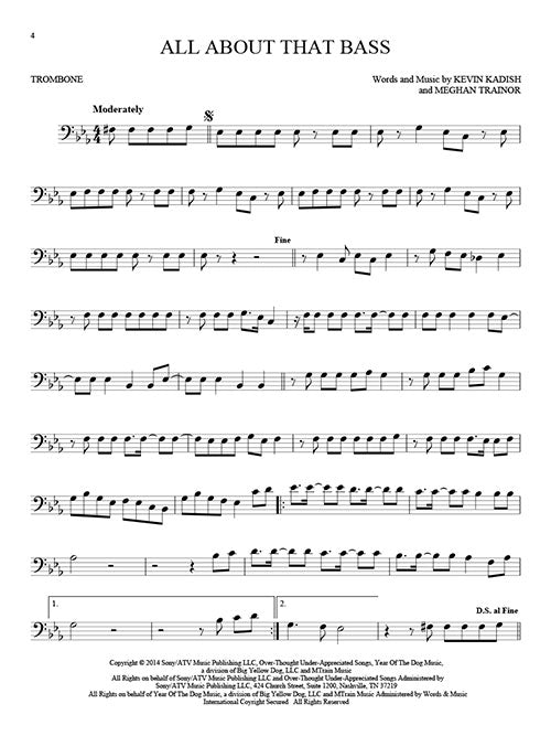 All about that bass solo for trombone sheet music