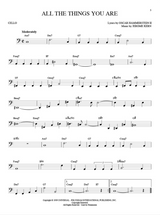 All the things you are jazz song solos for cello sheet music