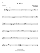 Always solo clarinet sheet music