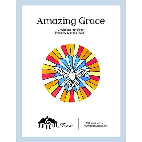 Amazing grace hymn sheet music arrangement for vocal solo