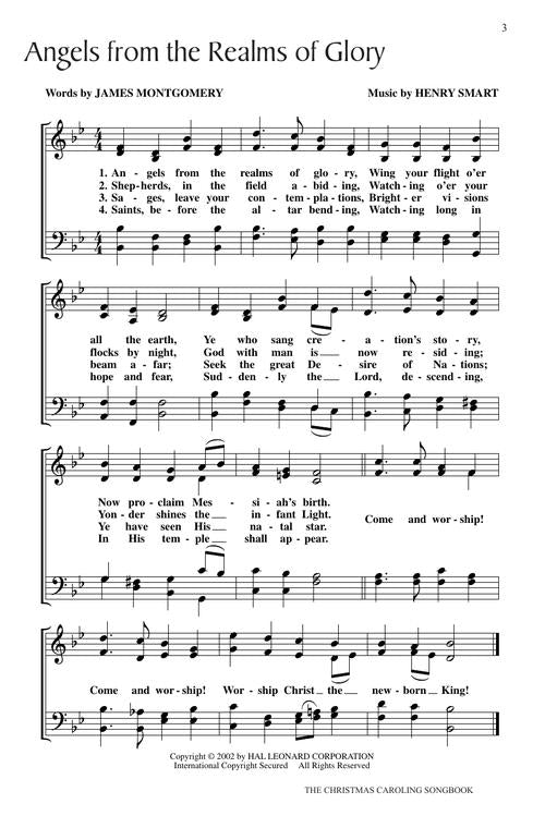 angels from the realms of glory christmas carol sheet music