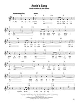 annie's song sheet music for guitar, banjo and ukulele