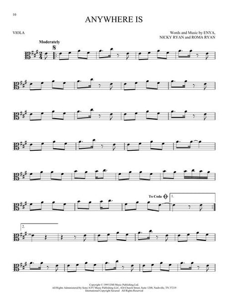 anywhere is solo for viola sheet music