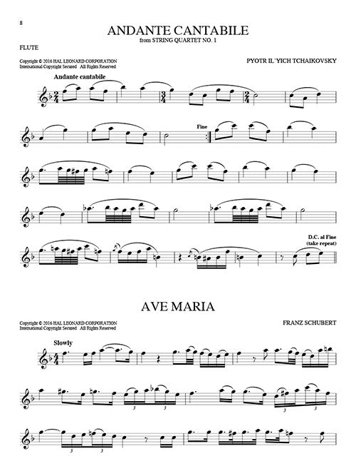 Ave Maria classical solo for flute sheet music