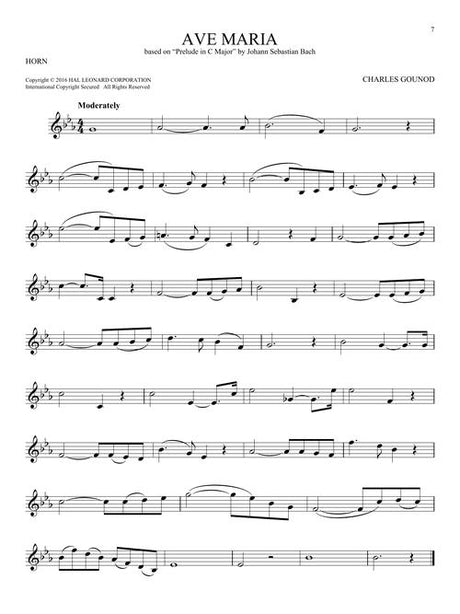 Ave Maria solo for Horn sheet music