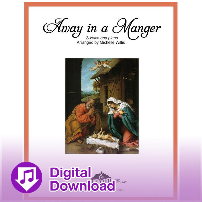 Away in a manger sheet music for christmas duet