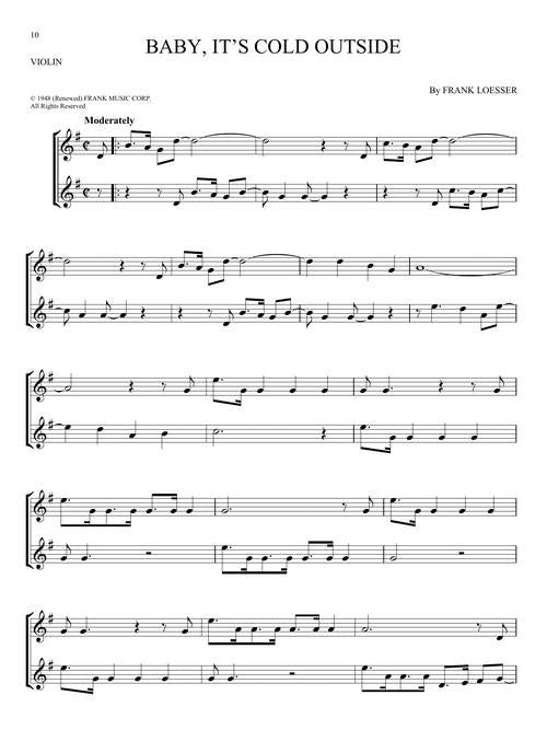 baby, its cold outside sheet music violin solo