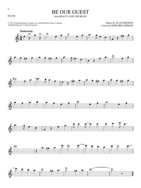 Be our guest from disney flute sheet music solos