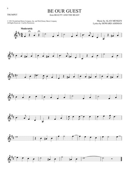 Be our guest solo for trumpet sheet music