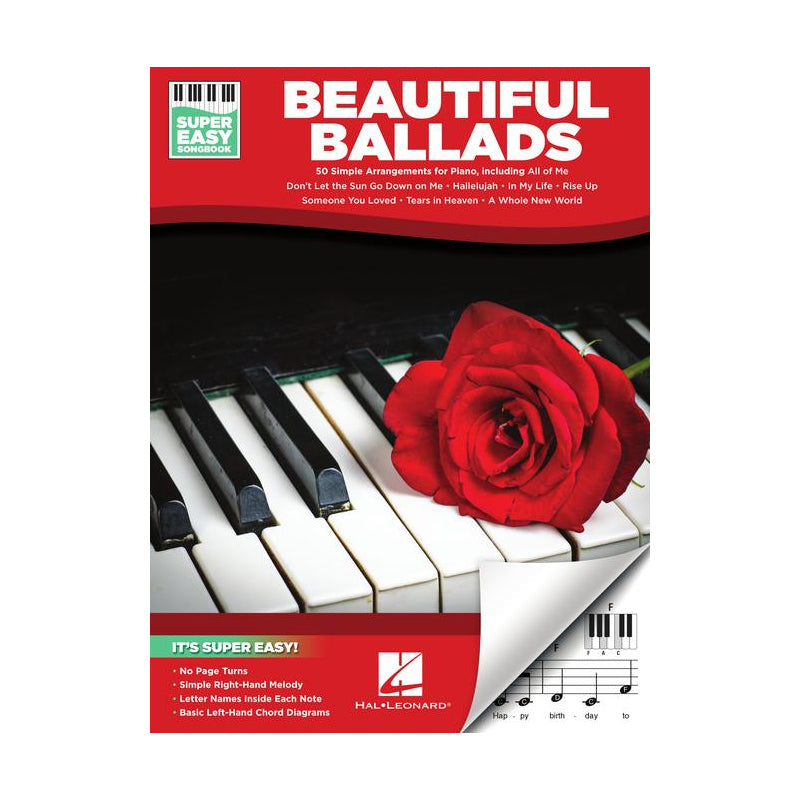 easy piano sheet music for beginners for beautiful balads