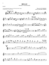 belle for disney flute sheet music solos