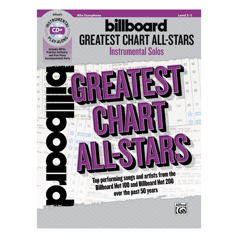 Billboard greatest chart songs for alto sax sheet music