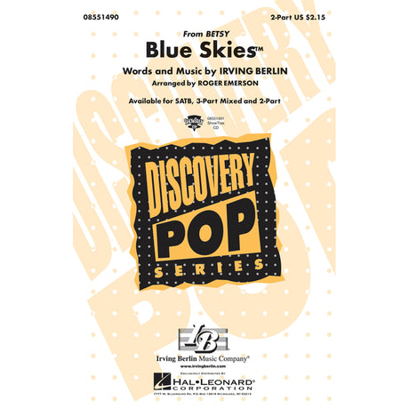 Blue Skies sheet music by irving berlin for 2 voices