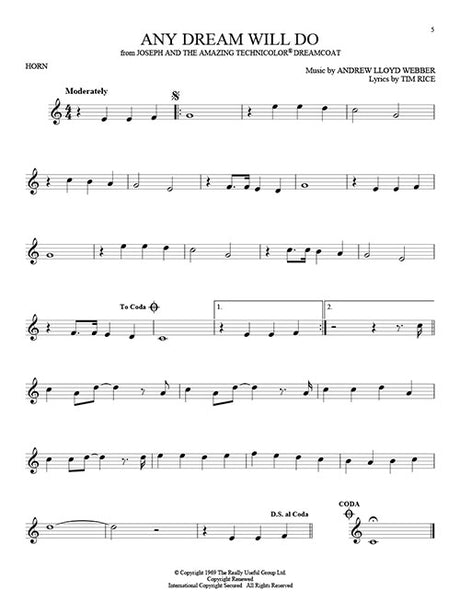 Joseph broadway show solos for horn sheet music