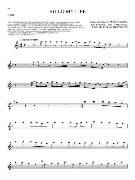 build my life worship sheet music for flute solo