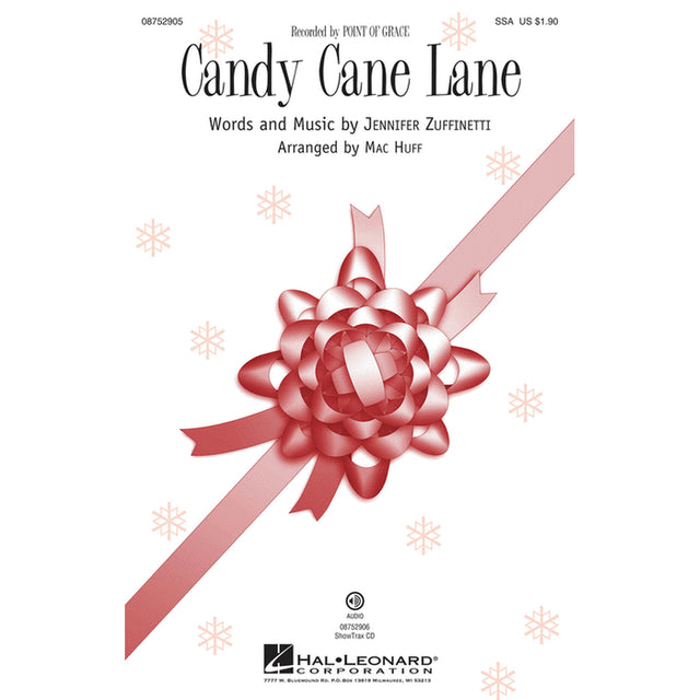 Candy cane land christmas sheet music for SSA choir